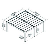 Palram – Canopia Carport Oslo (Außenmaß inkl. Dachüberstand (B x T): 5,96 x 6,07 m, Schwarz) | BAUHAUS
