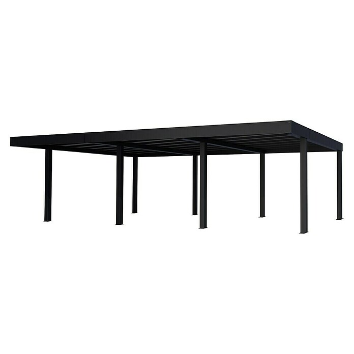 Palram – Canopia Carport Oslo (Außenmaß inkl. Dachüberstand (B x T): 5,96 x 9,01 m, Schwarz) | BAUHAUS