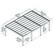 Palram – Canopia Carport Oslo (Außenmaß inkl. Dachüberstand (B x T): 5,96 x 9,01 m, Schwarz) | BAUHAUS