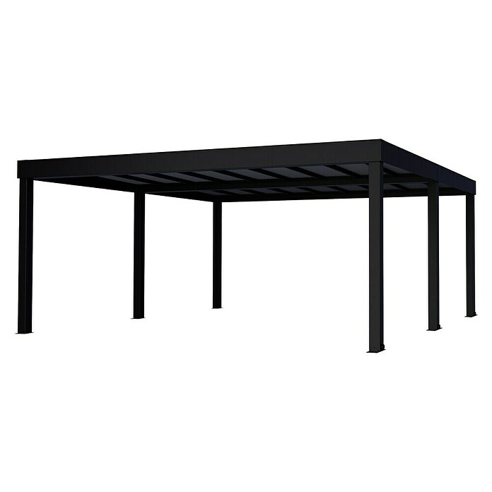 Palram – Canopia Carport Oslo (Außenmaß inkl. Dachüberstand (B x T): 5,96 x 6,07 m, Schwarz) | BAUHAUS