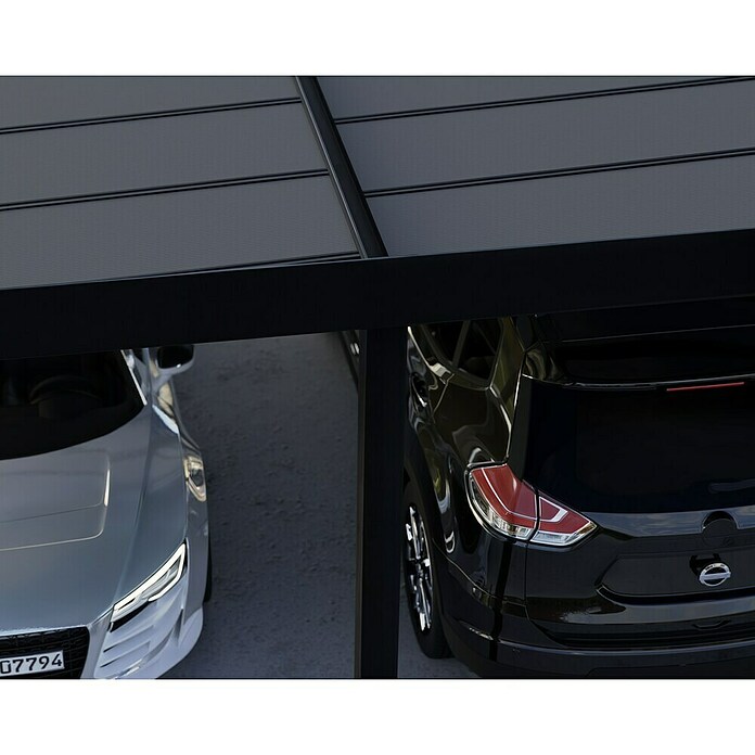 Palram – Canopia Carport Oslo (Medidas ext. (An x Pr): 5,96 x 12 m, Negro) | BAUHAUS