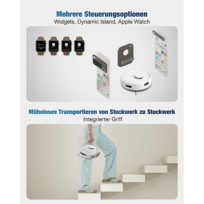 Ecovacs Saugwischroboter Deebot Mini Blue (Saugkraft: 9 000 Pa, Akkulaufzeit: 128 min, Fassungsvermögen Roboter: 140 ml) | BAUHAUS