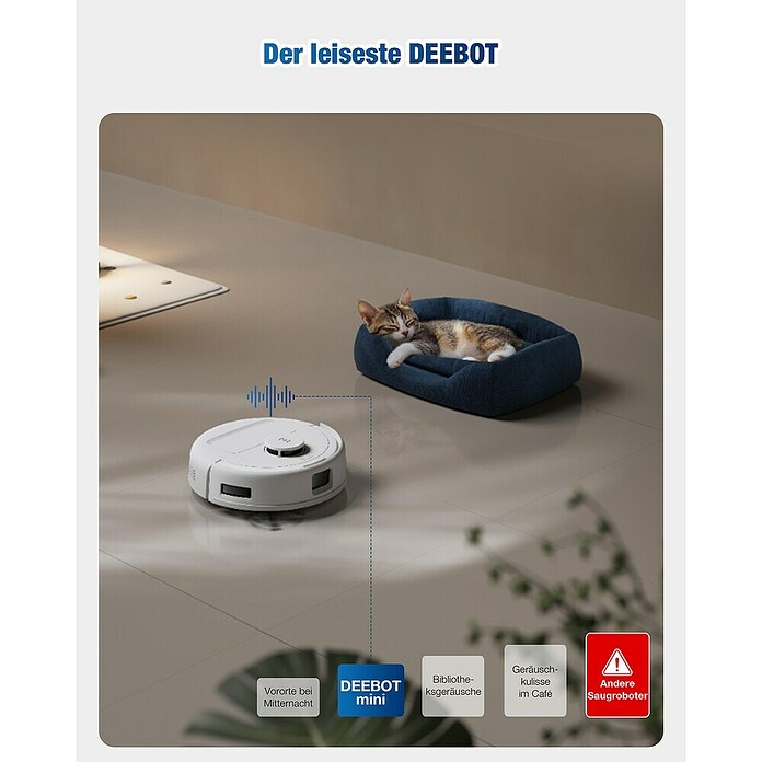 Ecovacs Saugwischroboter Deebot Mini Blue (Saugkraft: 9 000 Pa, Akkulaufzeit: 128 min, Fassungsvermögen Roboter: 140 ml) | BAUHAUS