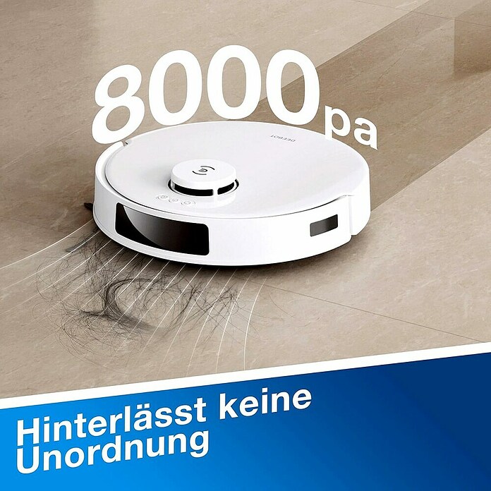 Ecovacs Saugwischroboter Deebot N20 Plus White (Saugkraft: 8.000 Pa, Akkulaufzeit: 170 min, Fassungsvermögen: 400 ml) | BAUHAUS