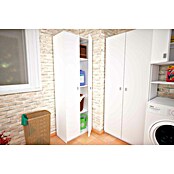 Meka Block Armario multiusos de madera K-8003 (35,6 x 60 x 180 cm, Blanco, Número de puertas: 2 ud., Espesor: 16 mm) | BAUHAUS