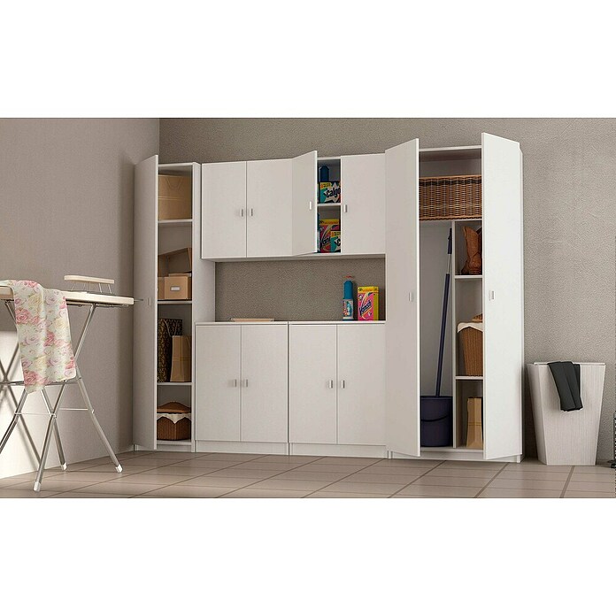 Meka Block Armario multiusos de madera K-8000 (L x An x Al: 34 x 60 x 80 cm, Blanco, Mueble bajo, Espesor: 16 mm) | BAUHAUS
