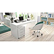 Meka Block Mesa de escritorio K-1600 (L x An x Al: 67,2 x 160 x 75 cm, Blanco Soft) | BAUHAUS