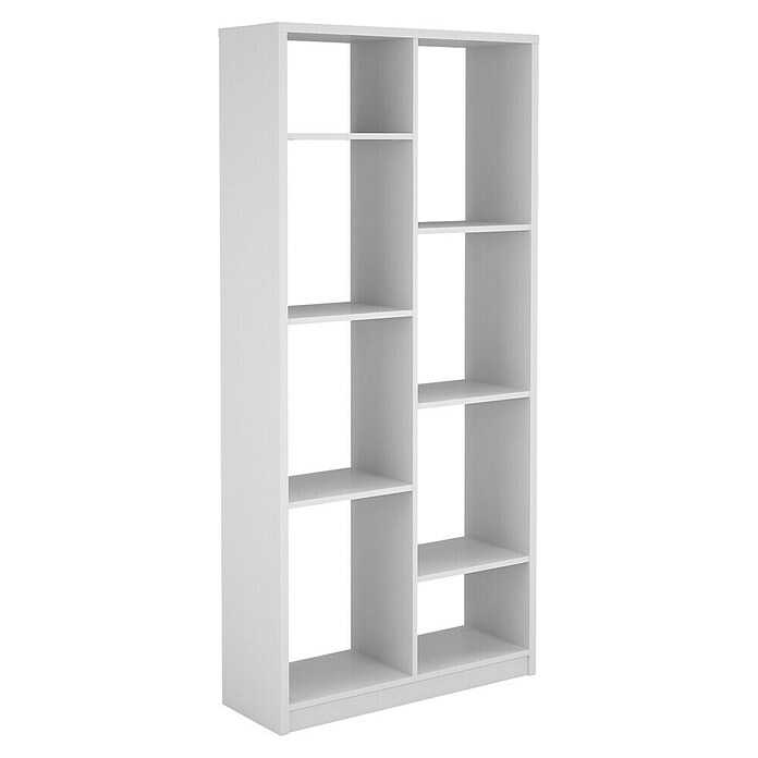 Meka Block Estantería de madera K-563 (L x An x Al: 28,6 x 85 x 180 cm, Número de baldas: 6 ud., Atornillado, Blanco Soft) | BAUHAUS