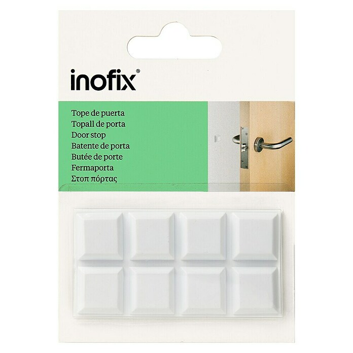 Inofix Tope de puerta 2090 (Plástico, Blanco)