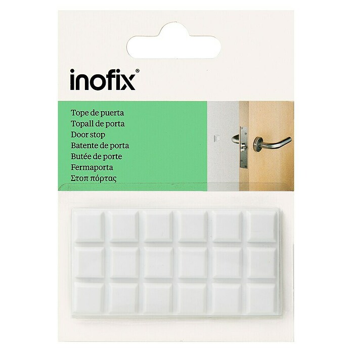 Inofix Tope de puerta 2091 (Plástico, Blanco)