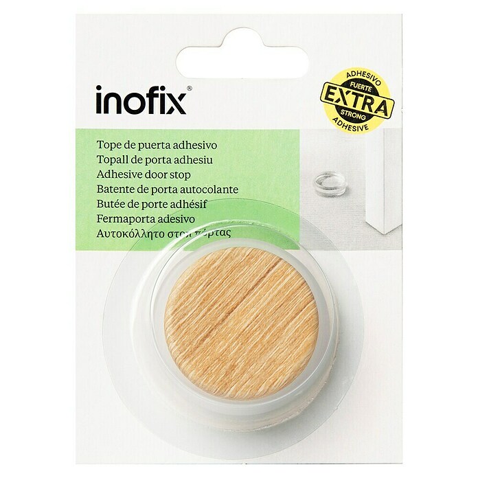 Inofix Tope de puerta 2098 (Ø x Al: 46 x 18 mm, Nogal Americano) | BAUHAUS