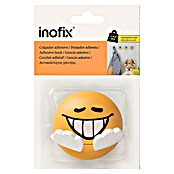 Inofix Colgador adhesivo infantil (1 ud., Plástico, Naranja, Redondeada)
