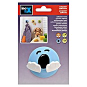 Inofix Colgador adhesivo infantil (1 ud., Plástico, Azul, Redondeada)