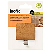 Inofix Colgador adhesivo 2320 (1 ud., Madera, Haya, Cuadrado)
