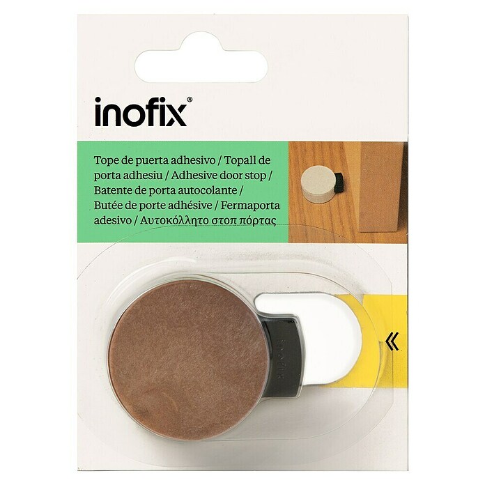 Inofix Tope de puerta 2420 (Plástico, Marrón)