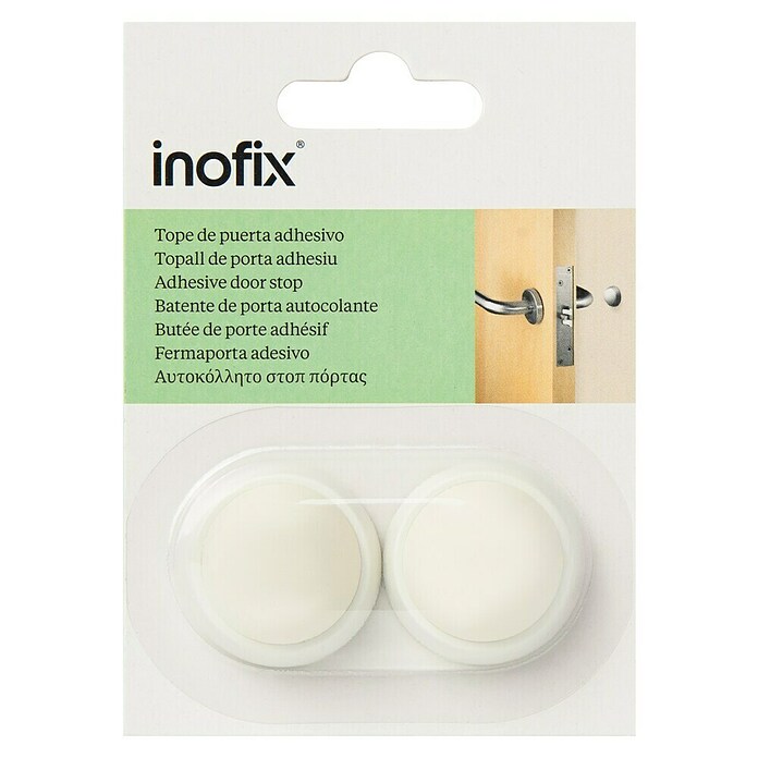 Inofix Tope de puerta 2450 (Plástico, Blanco)