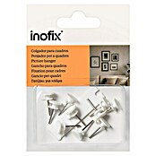 Inofix Gancho para colgar 3000-2- (Plástico, Montaje en la pared, Blanco)