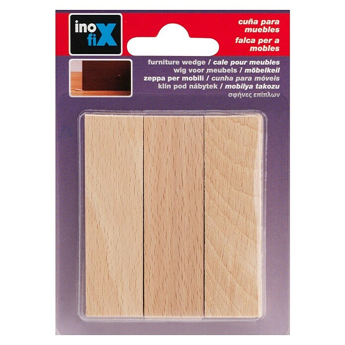 Inofix Cuña para muebles 3010-8 (Madera, 3 uds.)