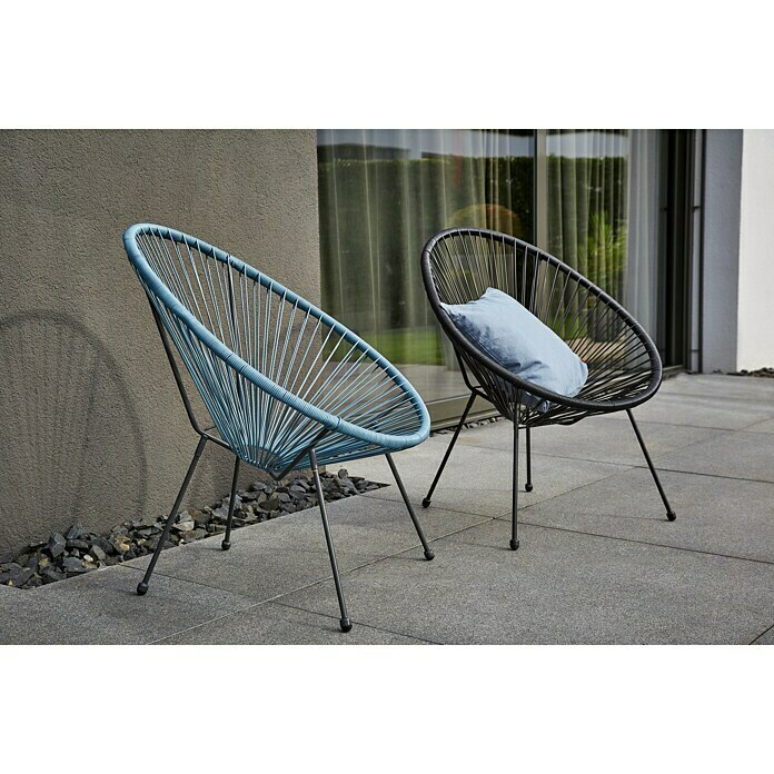 Gartensessel RelaxL x B x H: 73 x 76 x 89 cm, Kunststoff, Ombre Blue Unknown