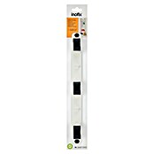 Inofix Colgador 3034 (L x An x Al: 37 x 3,2 x 4,6 cm, Número de ganchos: 3, Blanco, Acero)