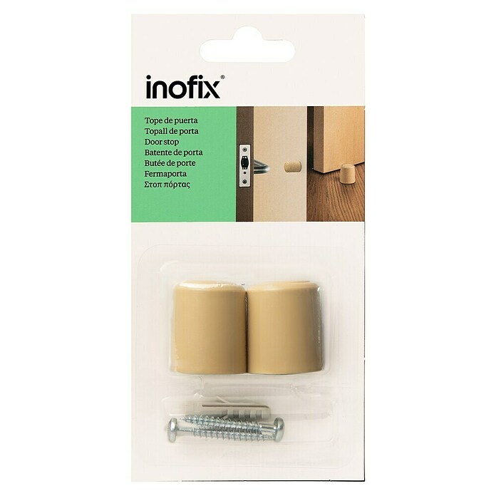 Inofix Tope de puerta 3040 (Plástico, Beige)