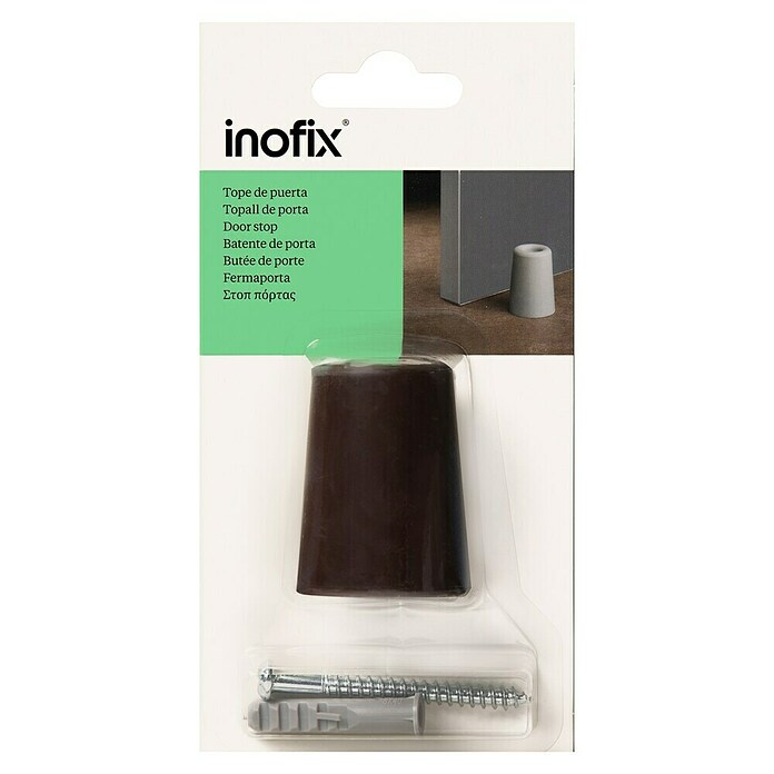 Inofix Tope de puerta 3047 (Caucho macizo, Marrón)