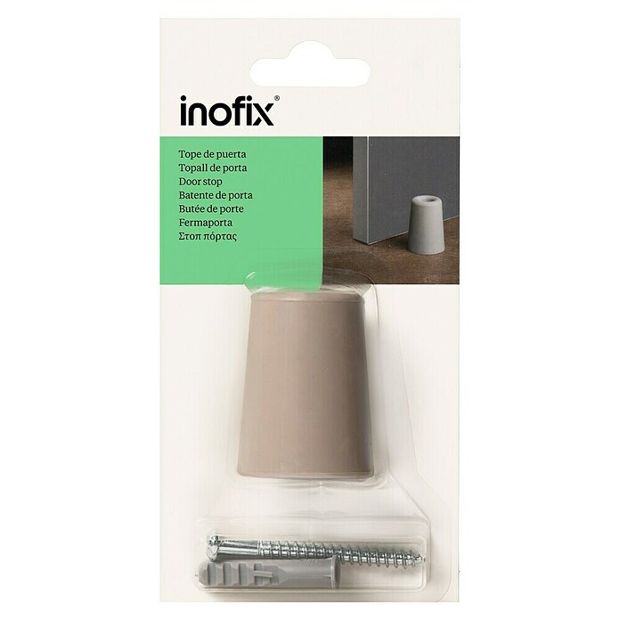 Inofix Tope de puerta 3047 (Caucho macizo, Beige)