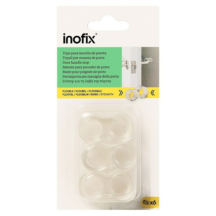 Inofix Tope de puerta 3054 (Transparente, Plástico, 6 ud.) | BAUHAUS
