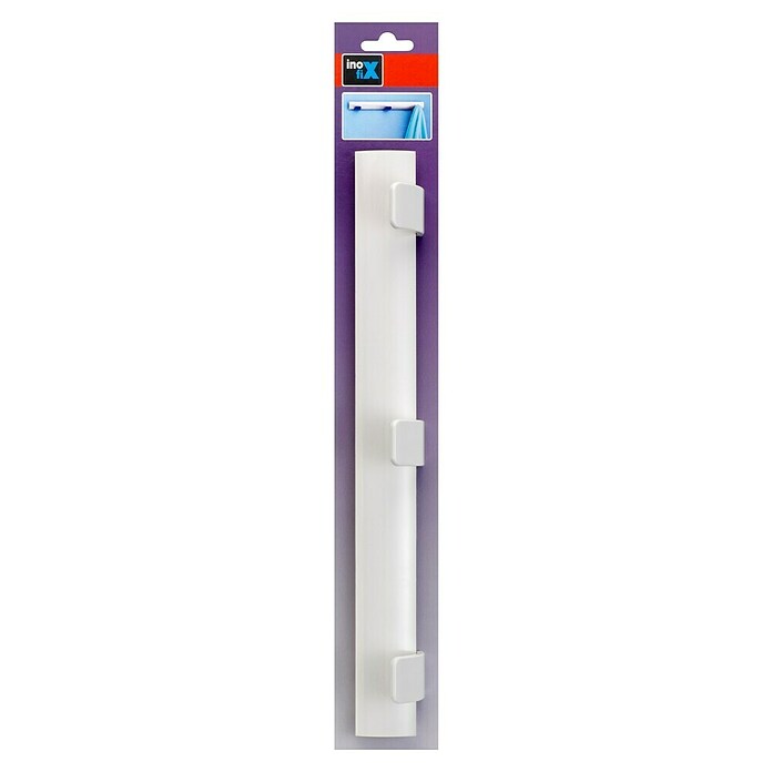Inofix Perchero 3093 (L x An x Al: 38,4 x 5 x 4,6 cm, Número de ganchos: 3, Blanco)