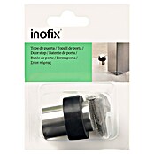 Inofix Tope de puerta 3162 (Acero inoxidable, Plateado/Negro)