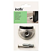 Inofix Tope de puerta 3163 (Acero inoxidable, Plateado/Negro)