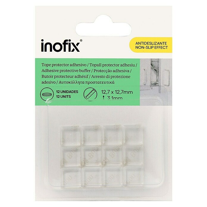 Inofix Adhesivo antideslizante 4054-2 (Transparente, Pegado, 12 piezas)