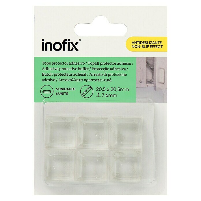 Inofix Adhesivo antideslizante 4055-2 (Transparente, Pegado, 6 piezas)