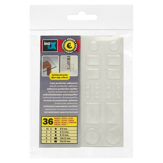 Inofix Adhesivo antideslizante 4056 (Transparente, Pegado, 36 pzs.) | BAUHAUS