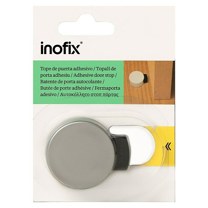 Inofix Tope de puerta 2420 (Plástico, Cromo)