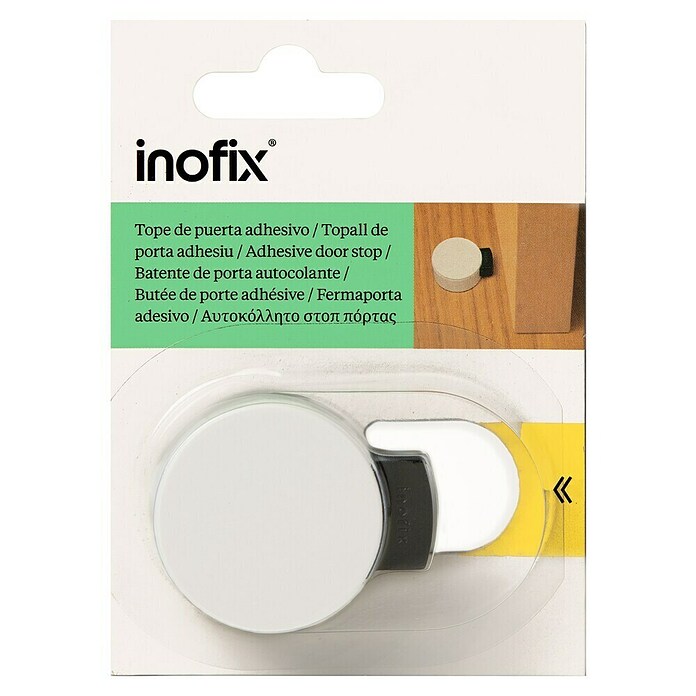 Inofix Tope de puerta 2420 (Plástico, Blanco)