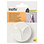 Inofix Colgador adhesivo 2084 (2 uds., Plástico, Blanco)