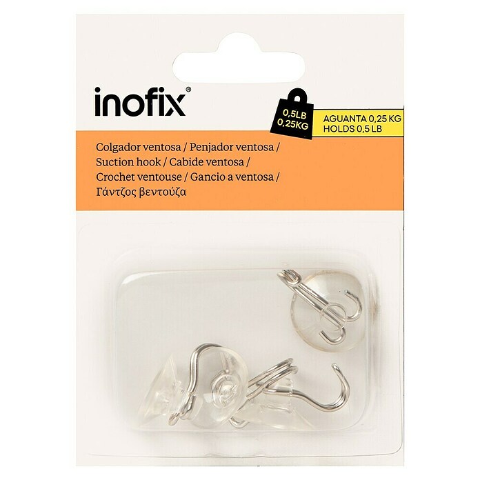 Inofix Gancho para colgar 1216 (An x Al: 22 x 22 mm, Plástico)