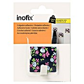 Inofix Colgador adhesivo Floral (1 ud., Azul, Cuadrado)