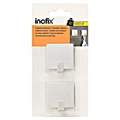 Inofix Colgador adhesivo 2310 (2 uds., Blanco, Cuadrado)