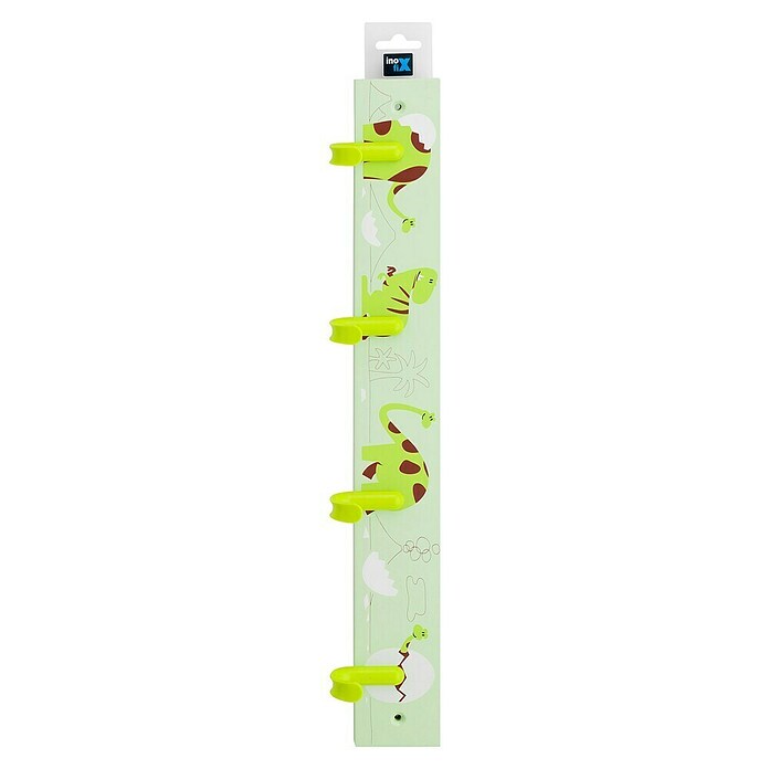 Inofix Perchero 3706 (L x An x Al: 48,8 x 8 x 4,8 cm, Número de ganchos: 4, Verde, Madera)