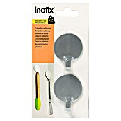 Inofix Colgador adhesivo 2170 (2 uds., Cromo, Redondeada)