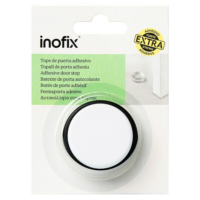 Inofix Tope de puerta 2098 (Ø x Al: 46 x 18 mm, Blanco) | BAUHAUS