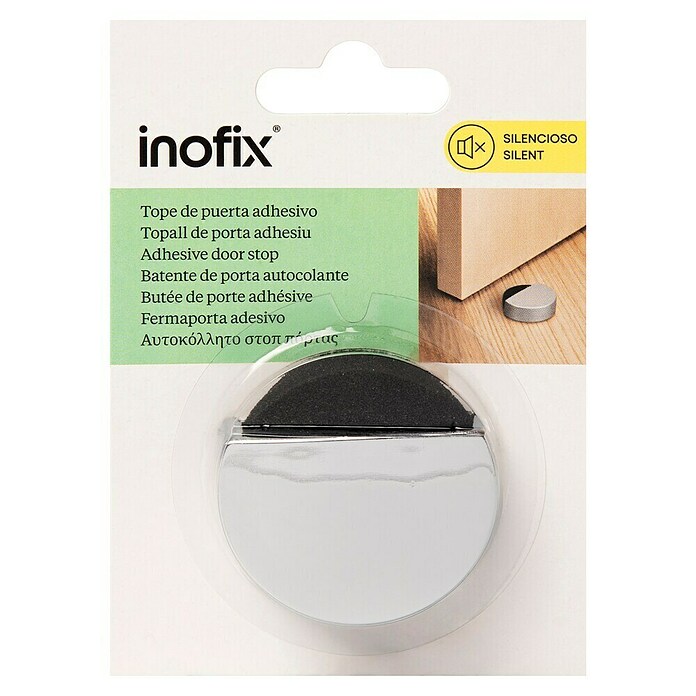 Inofix Tope de puerta 2027 (Plástico, Cromo)