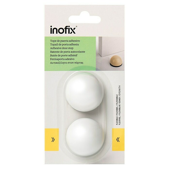 Inofix Tope de puerta 2033 (Plástico, Blanco)