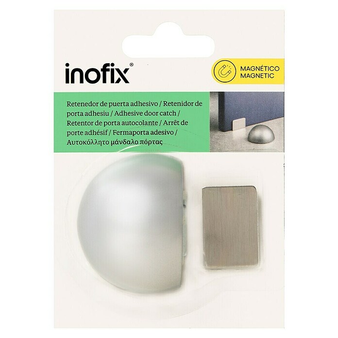 Inofix Tope de puerta 2034 (Plástico, Cromo)