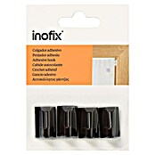 Inofix Colgador adhesivo 2042 (4 uds., Plástico, Blanco, Rectangular)