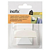 Inofix Colgador adhesivo 2044 (1 ud., Blanco, Rectangular)
