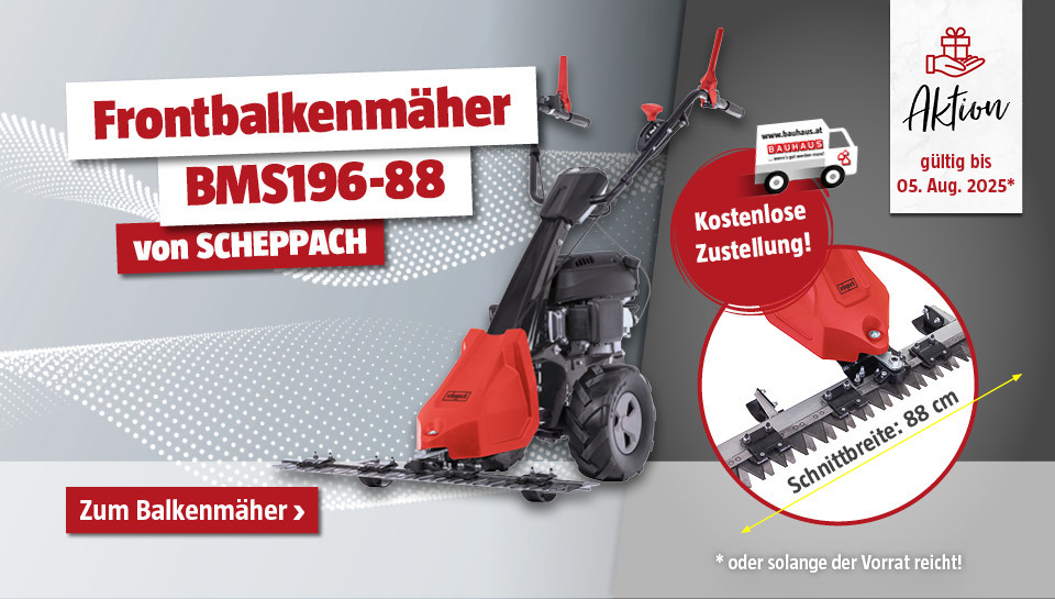 Scheppach Frontbalkenmäher bis 05.08.2025 versandkostenfrei