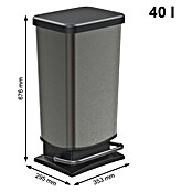 Rotho Treteimer Paso (40 l, Kunststoff, Graphit) | BAUHAUS